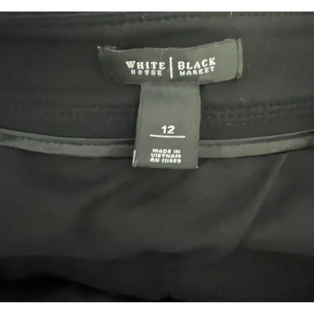 White House Black‎ Market Women's Knee Length Stretch Black Skirt 12 Lined